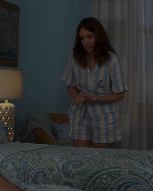 The Four Seasons S02 Tina Fey Blue Striped Pajamas
