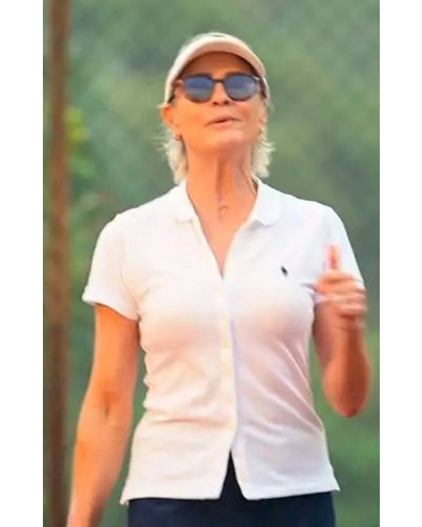 The Girlfriend Robin Wright White Polo Top
