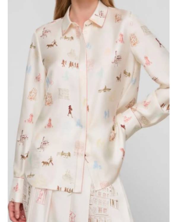 The Kelly Clarkson Show Kelly Clarkson Printed Satin Blouse