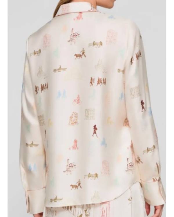 The Kelly Clarkson Show Kelly Clarkson Printed Satin Blouse