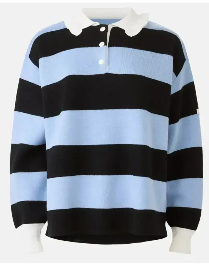 The Today Show 2025 Jenna Bush Hager Stripe Rugby Shirt