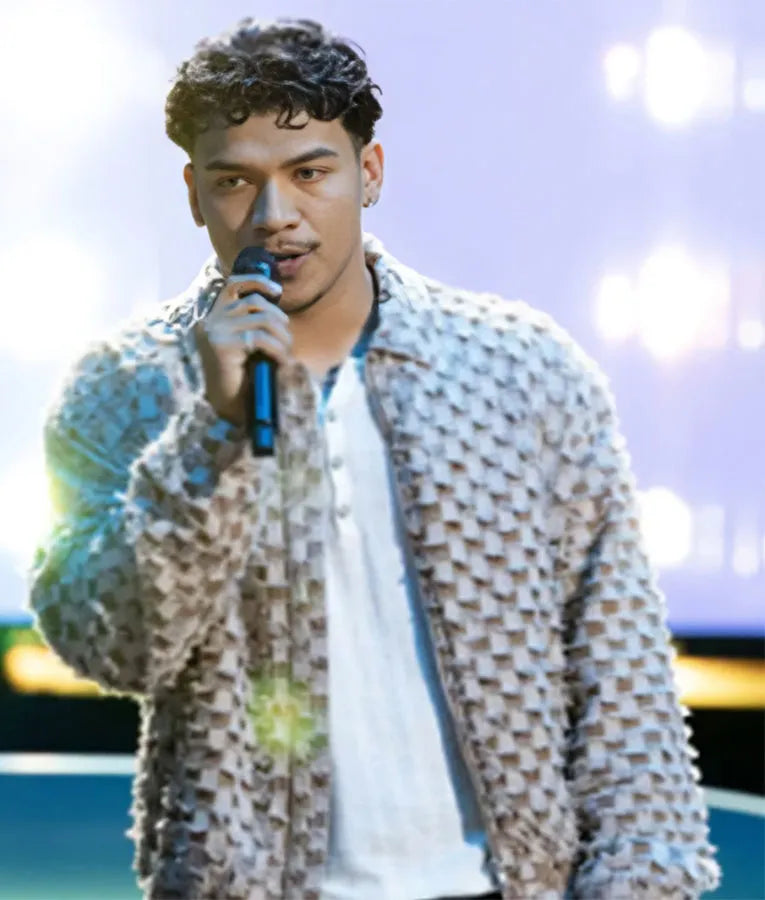 The Voice S27 Ricardo Moreno Brown Checkerboard Jacket