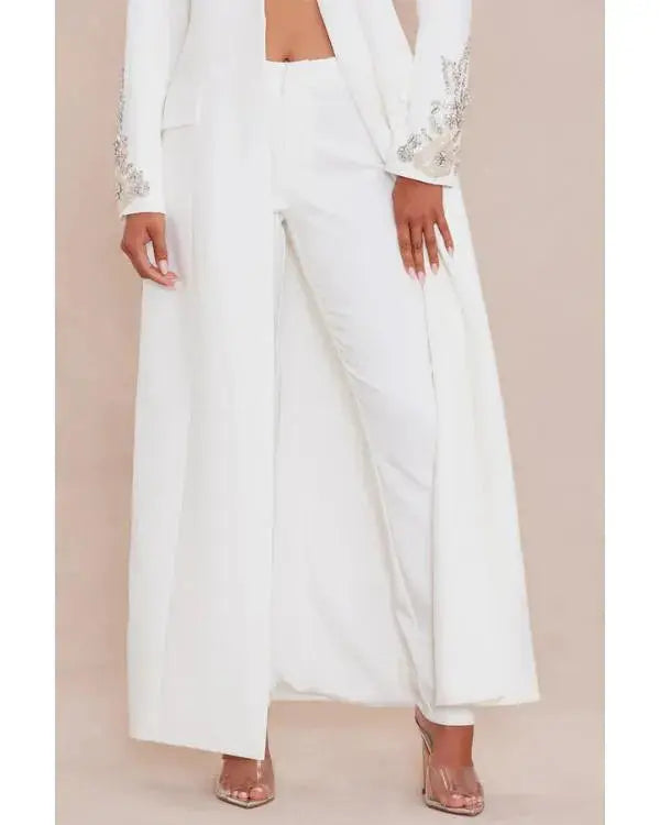 The Voice S28 Jazz McKenzie White Embellished Coat