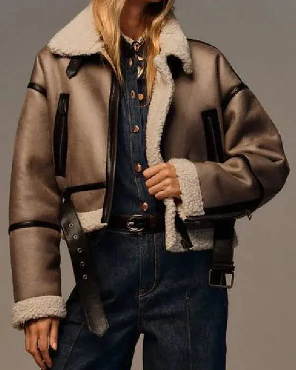 The Young and the Restless Katie Abbott Brown Leather Jacket
