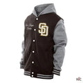 Throwback Prep San Diego Padres Brown Hoodie Jacket