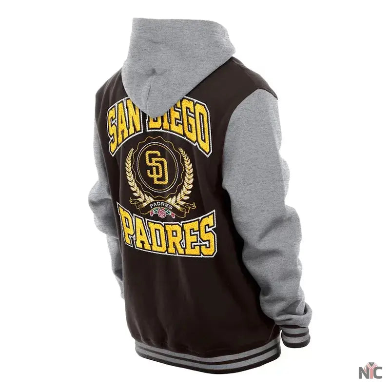 Throwback Prep San Diego Padres Brown Hoodie Jacket