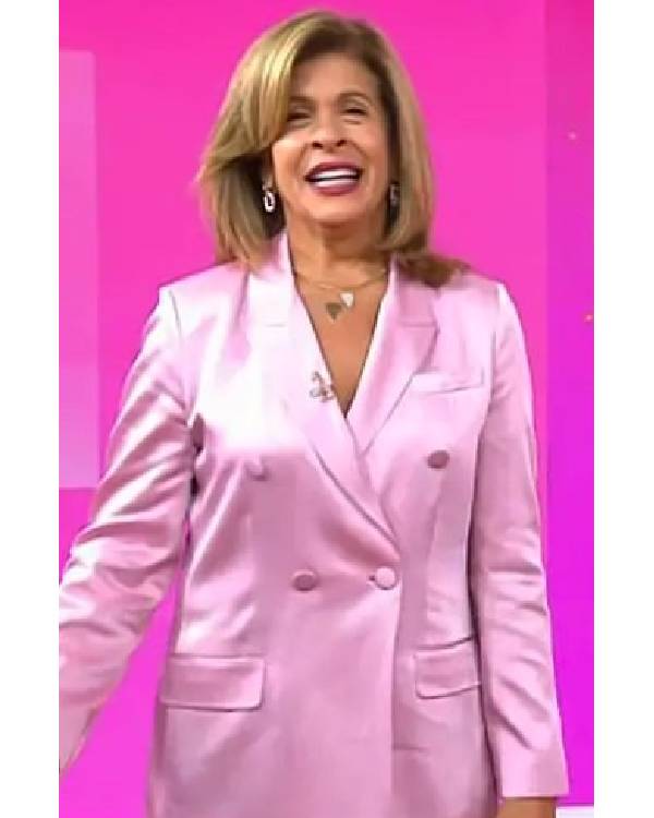 Today Hoda Kotb Pink Satin Blazer
