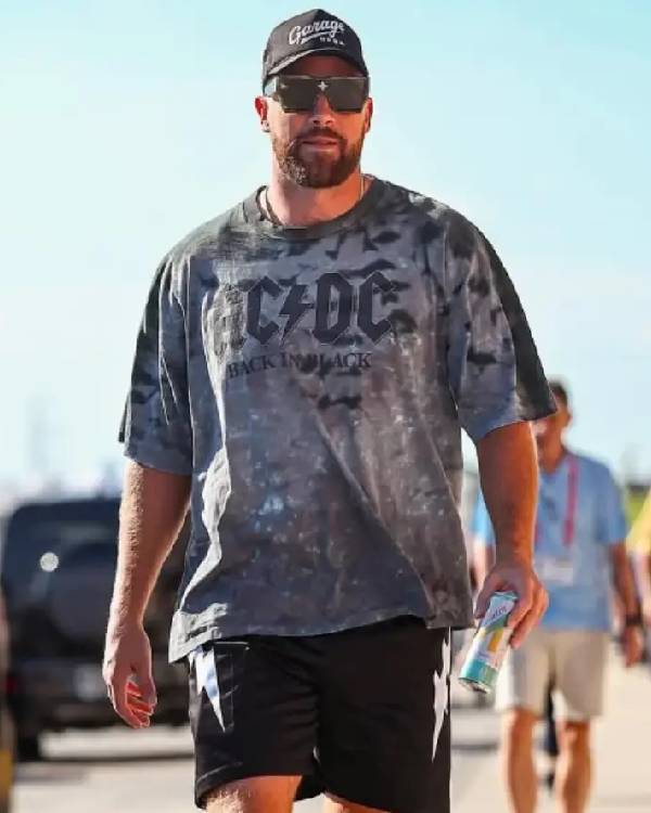 Travis Kelce ACDC Back In Black T-Shirt