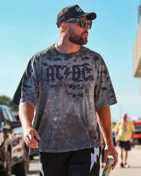 Travis Kelce ACDC Back In Black T-Shirt
