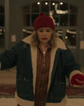 Twelve Dates ‘Til Christmas Mae Whitman Blue Denim Jacket