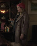 Twelve Dates ‘Til Christmas Mae Whitman Plaid Coat