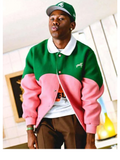 Tyler The Creator Green & Pink Golf Cowboy Varsity Jacket