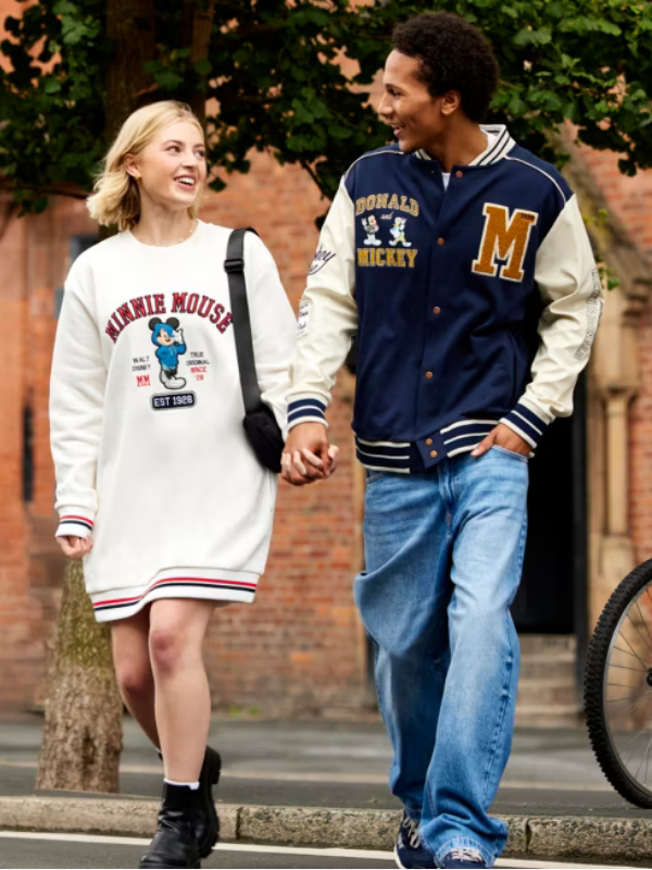 Mickey Mouse and Donald Duck Varsity Jacket For Adults