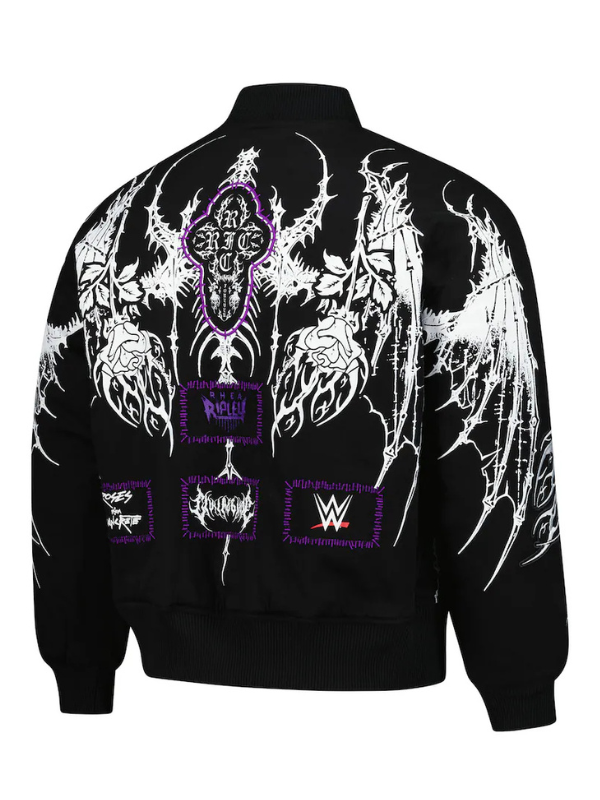 Women's WWE Authentic X Civil Regime Black Rhea Ripley Full-Snap Jacket