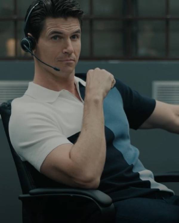 Upload Robbie Amell Multicolor Polo Shirt