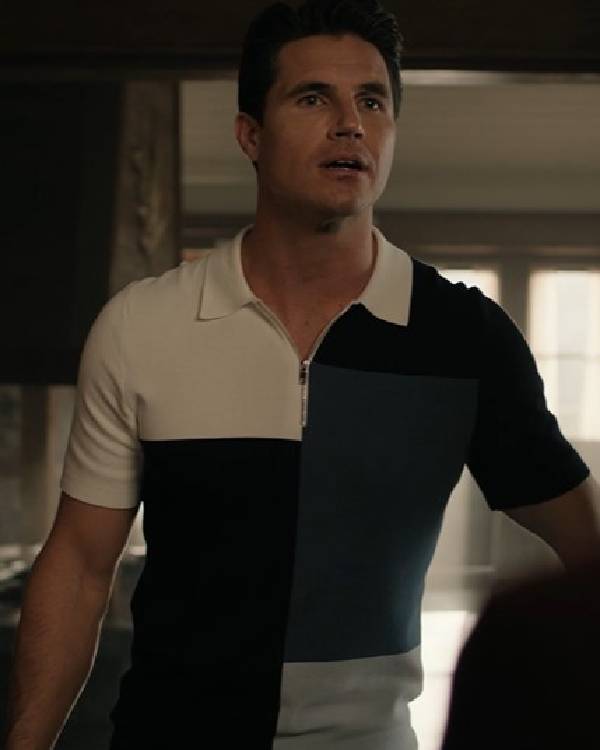 Upload Robbie Amell Multicolor Polo Shirt