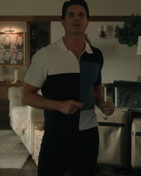 Upload Robbie Amell Multicolor Polo Shirt