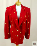 Valentines Day Jacket Red Heart Blazer Red Blazer