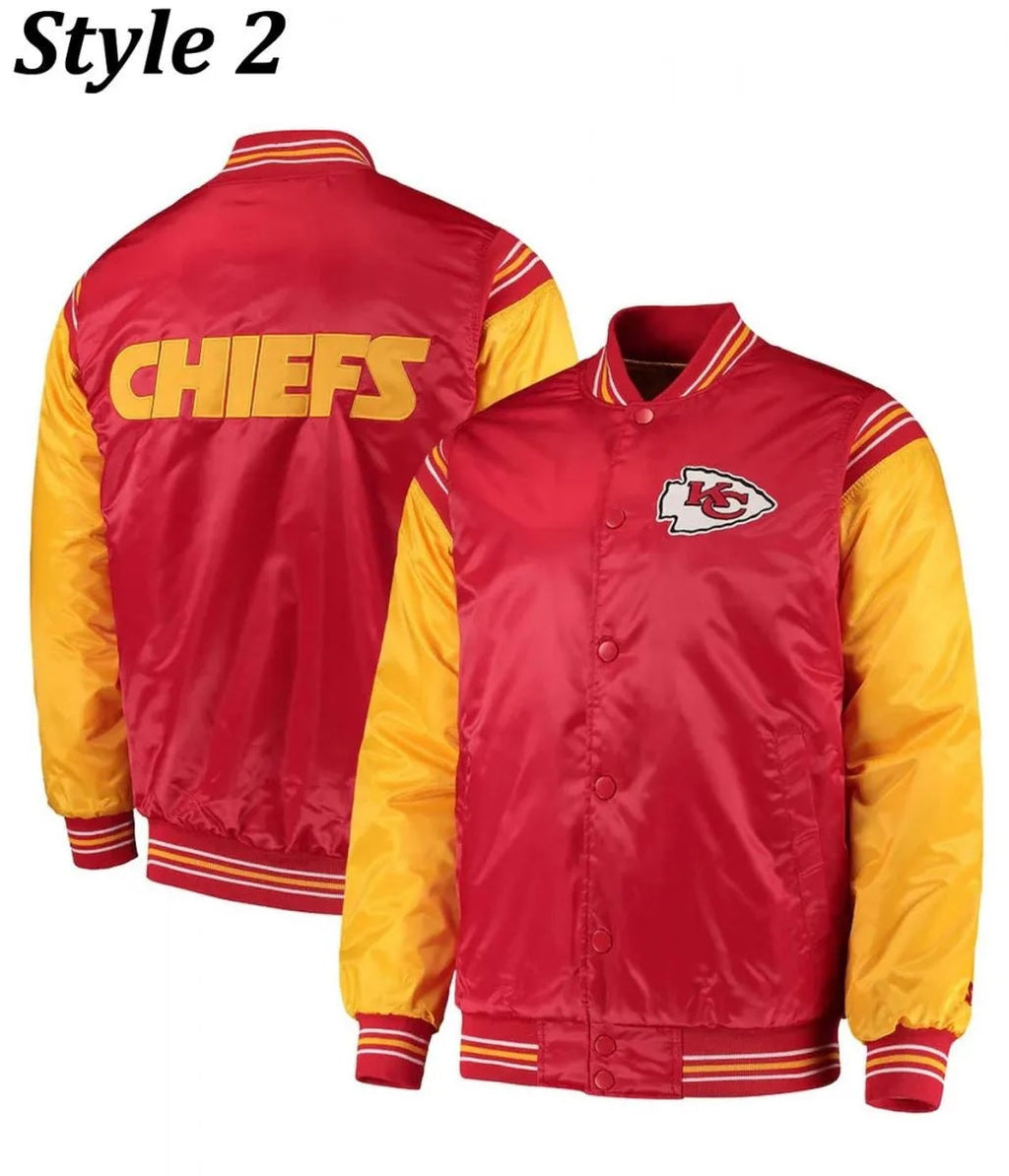Varsity Kansas City Chiefs Satin Jacket