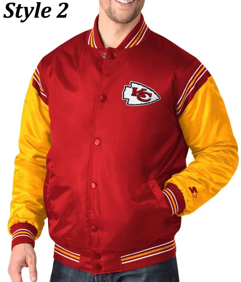 Varsity Kansas City Chiefs Satin Jacket