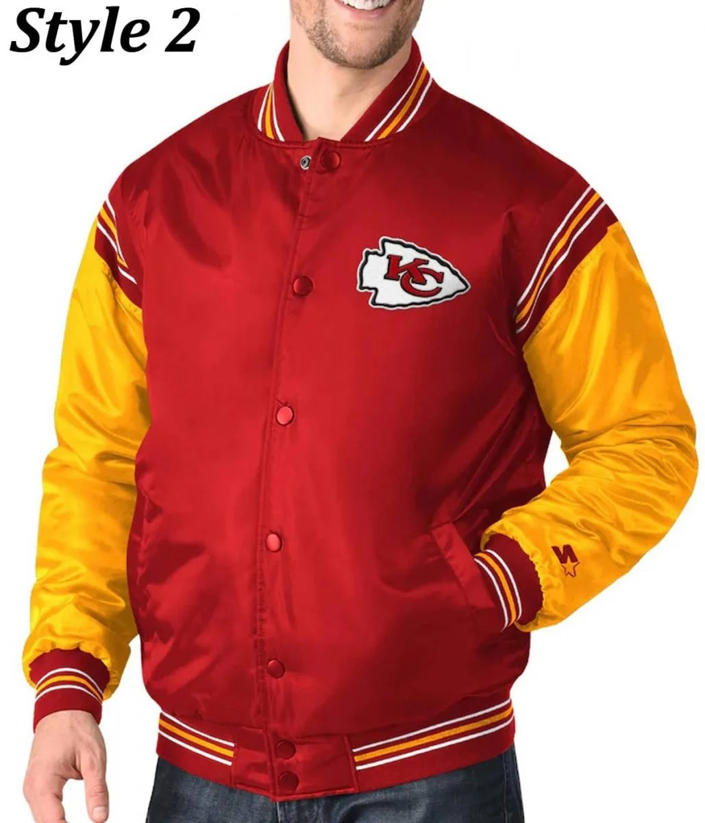 Varsity Kansas City Chiefs Satin Jacket