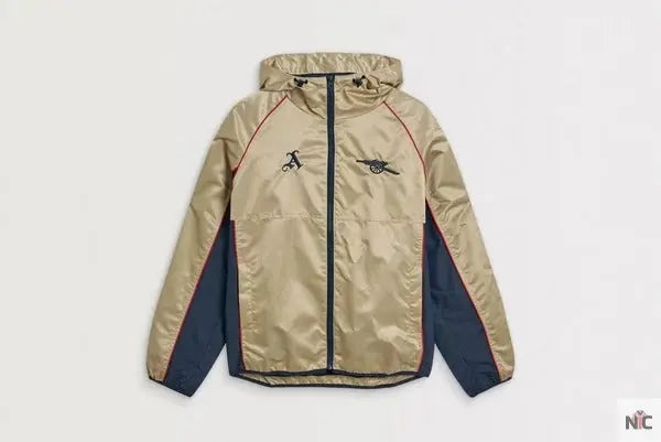 Veste coupe-vent rétro dorée d’Arsenal