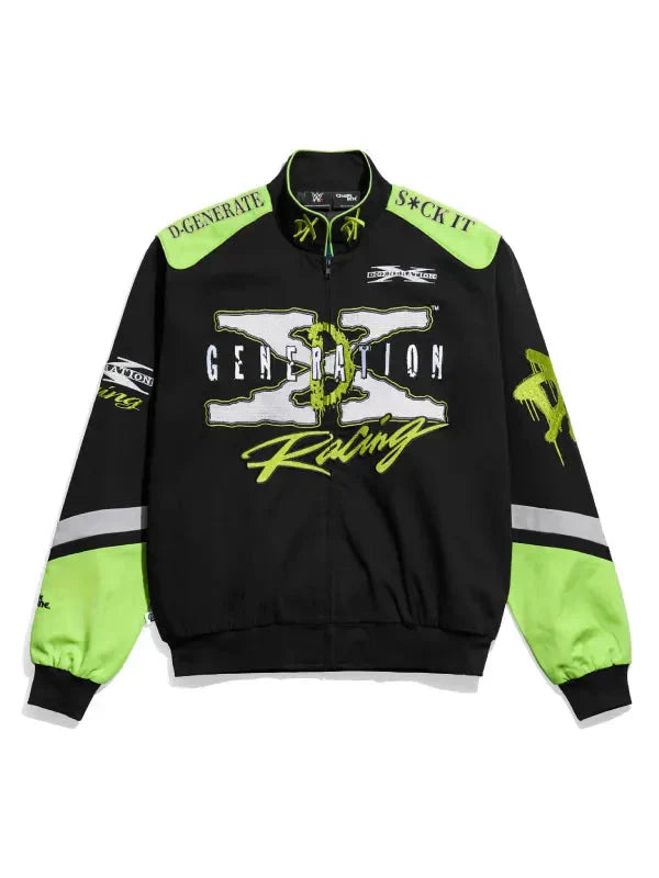 WWE DX Generation Racing Black Bomber Jacket
