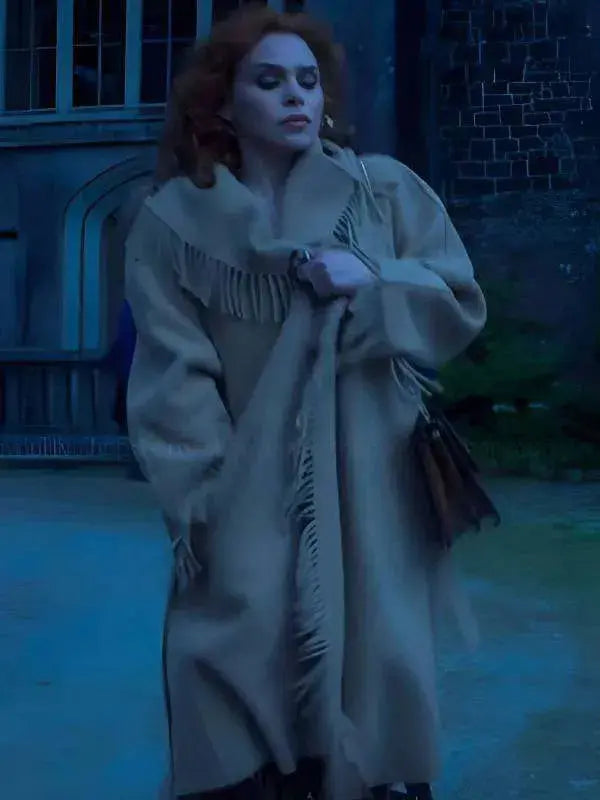 Wednesday Isadora Capri Brown Fringe Coat