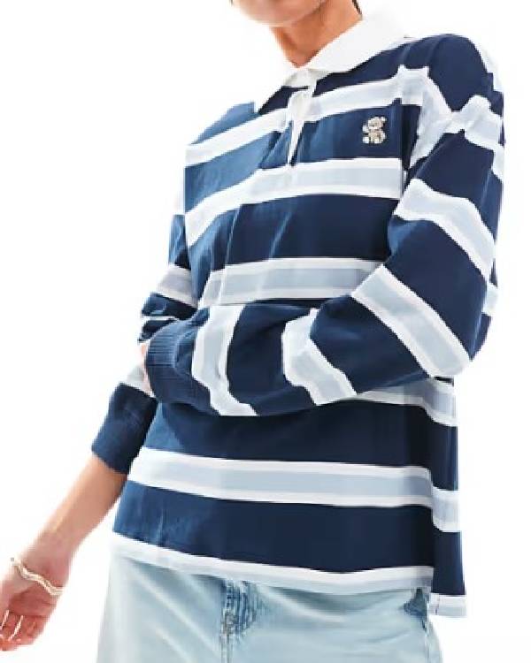 Welcome to Plathville Teegan Nichols Striped Rugby Shirt