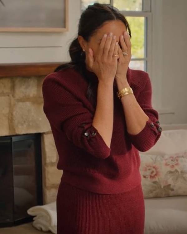 With Love Meghan S02 Meghan Markle Burgundy Jumper