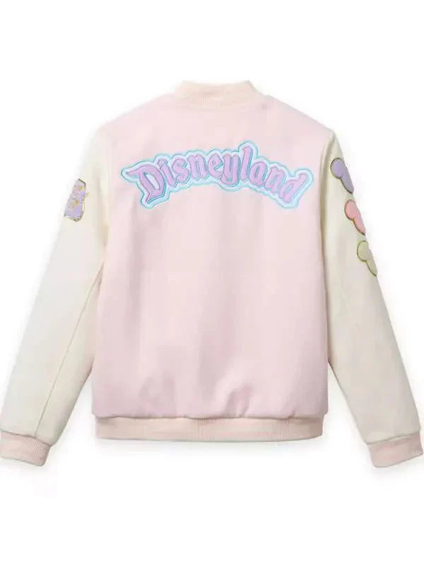 Women Disneyland Pink Varsity Jacket