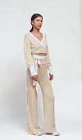 Primakind Zafira Knit Wrap Crop Top