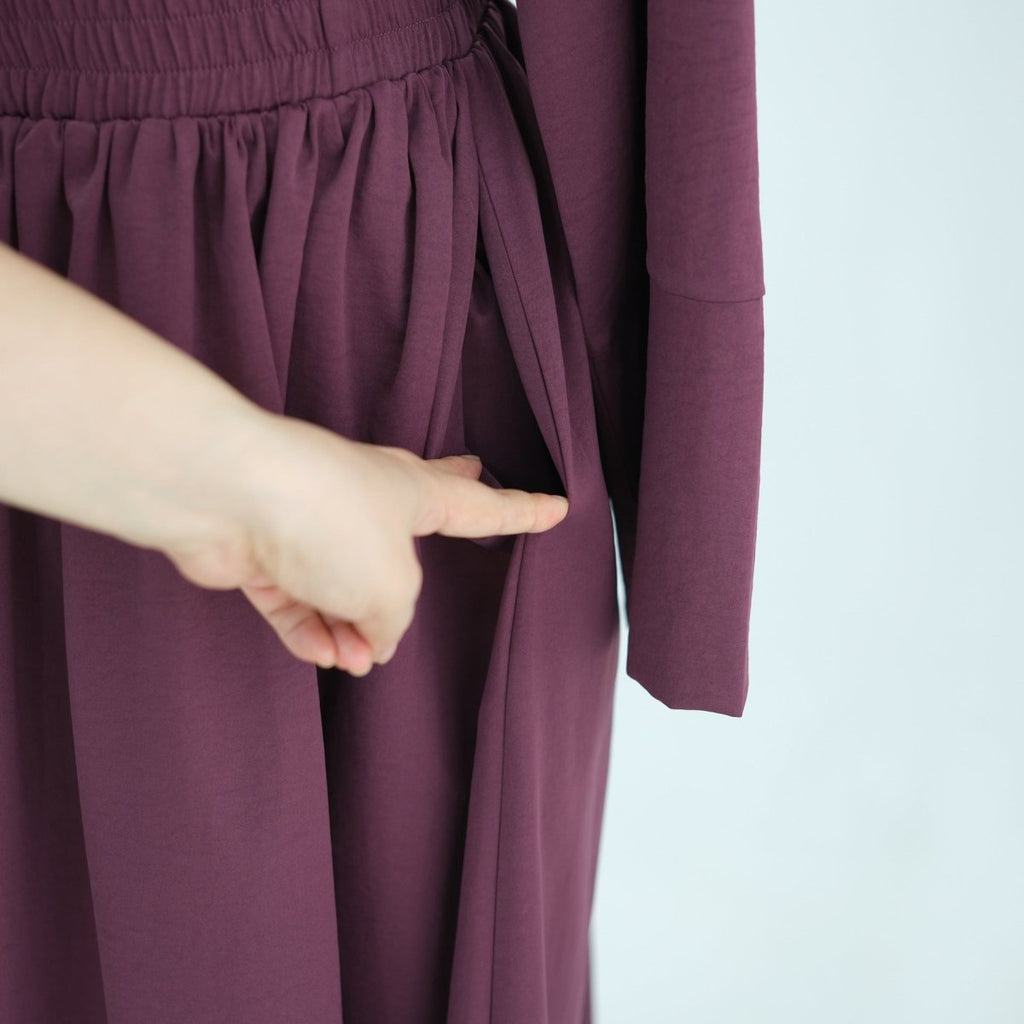 2-Piece Modest Set - Fitted Top ; A-Line Maxi Skirt