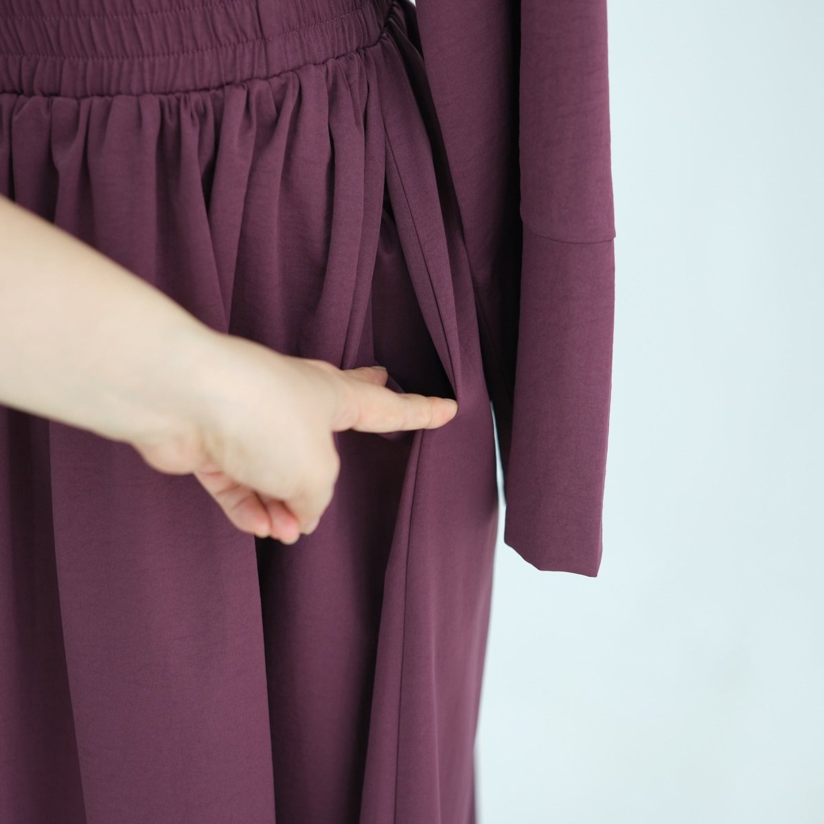 2-Piece Modest Set - Fitted Top ; A-Line Maxi Skirt