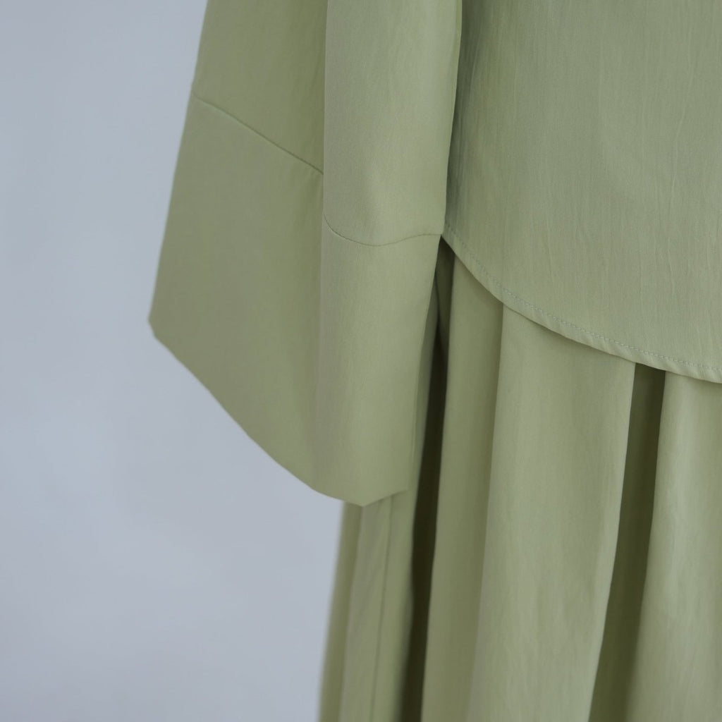 2-Piece Modest Set - Fitted Top ; A-Line Maxi Skirt
