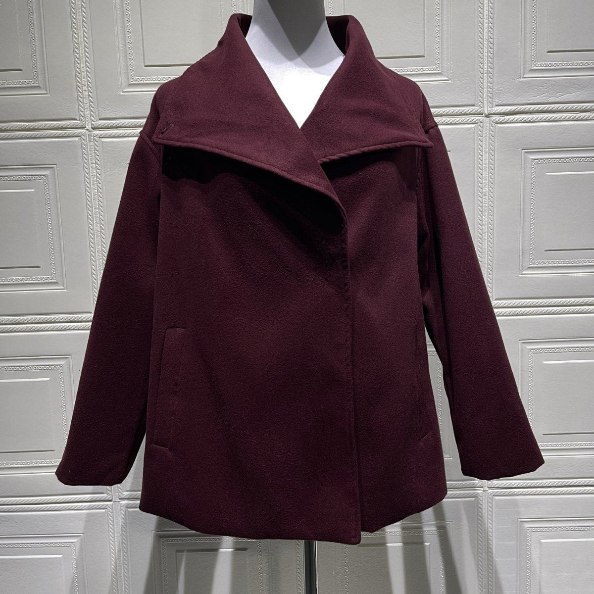Primakind Belted Wrap Coat Double-Faced Wool Blend Jacket