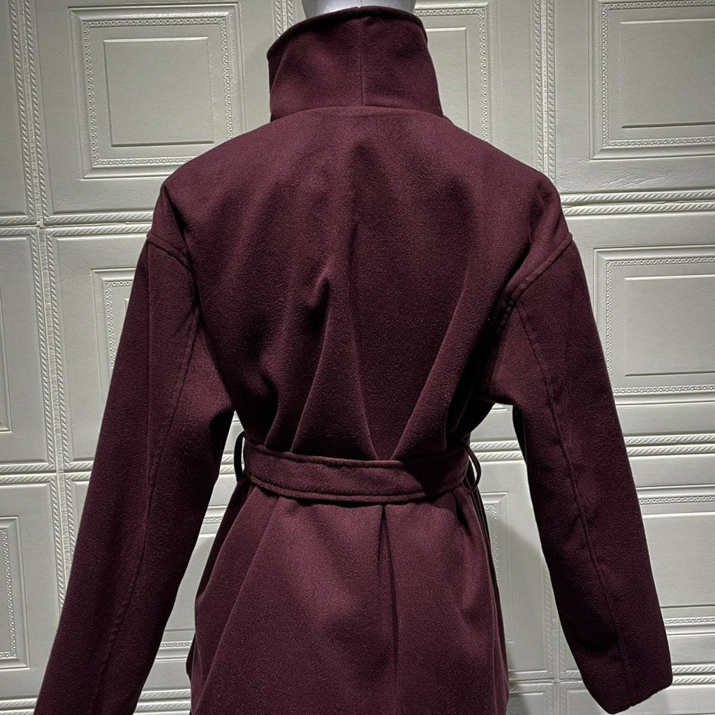 Primakind Belted Wrap Coat Double-Faced Wool Blend Jacket