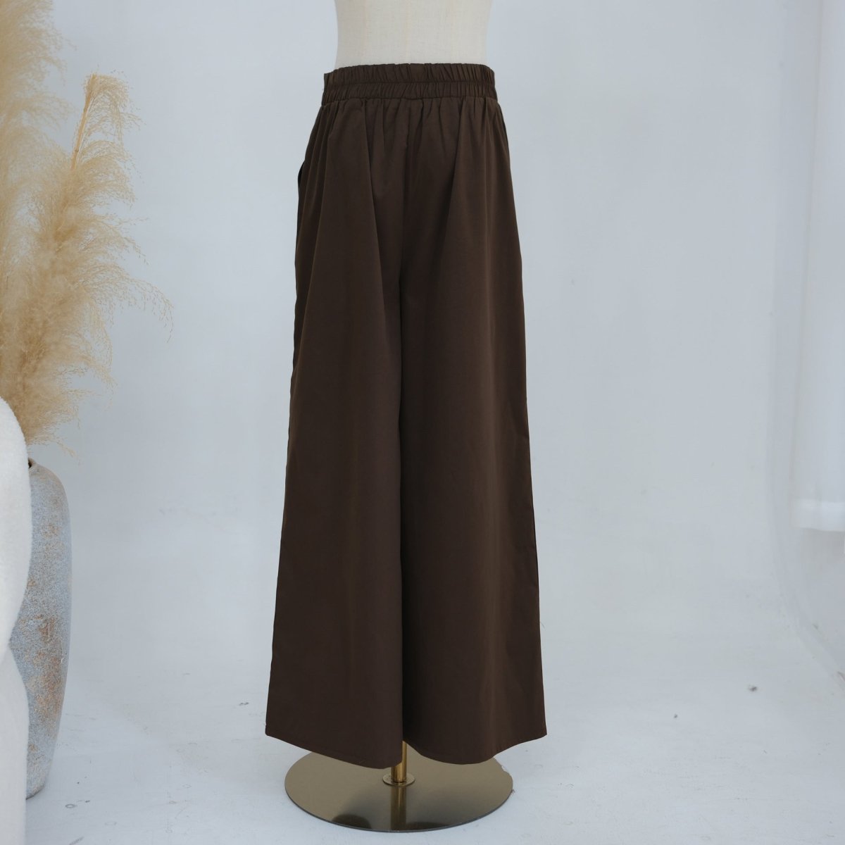 PrimaKind Button-Front Longline Top & Wide-Leg Trouser Set