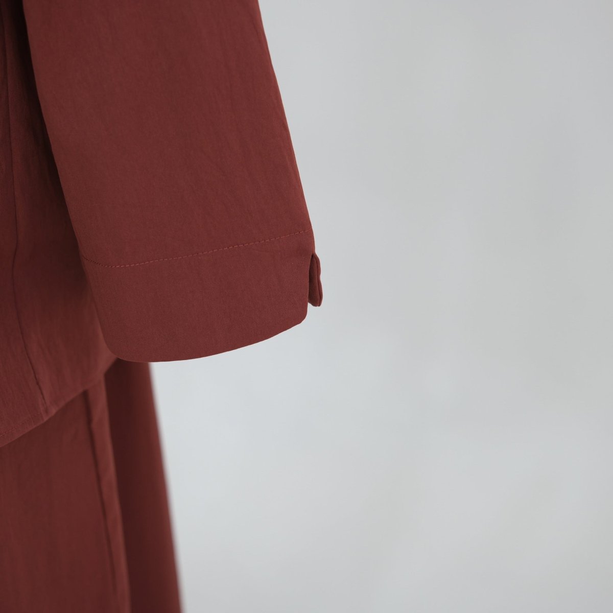 PrimaKind Button-Front Longline Top & Wide-Leg Trouser Set