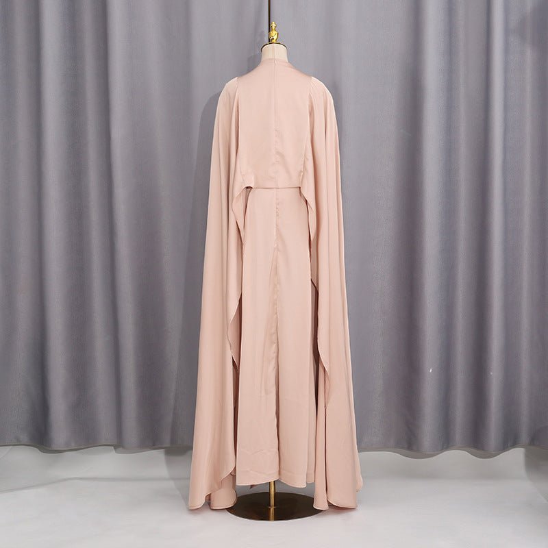 Primakind Champagne Satin Cape & Skirt Set