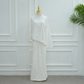 Primakind Cotton Half-Zip Top & Maxi Skirt Set