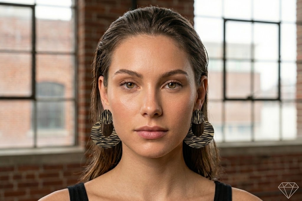 Primakind Women's Zebra Print Dangle Earrings
