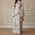 PrimaKind Floral Satin Maxi Dress