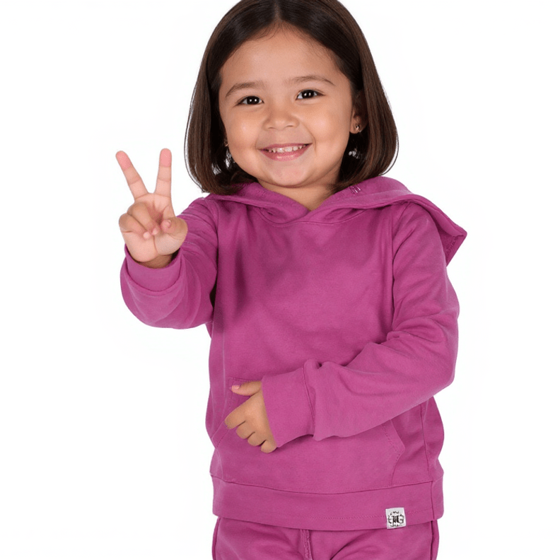 Primakind Hooded Jogger Set Raspberry Rose