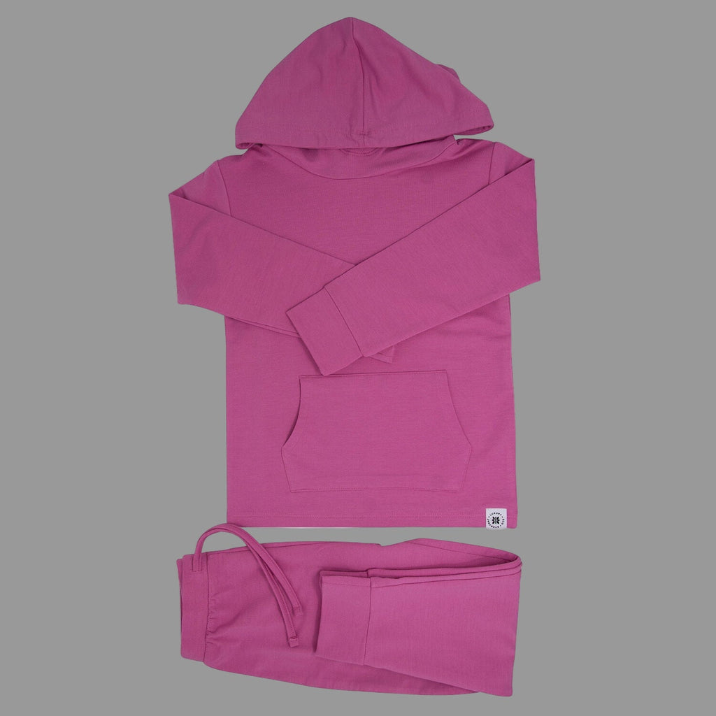 Primakind Hooded Jogger Set Raspberry Rose