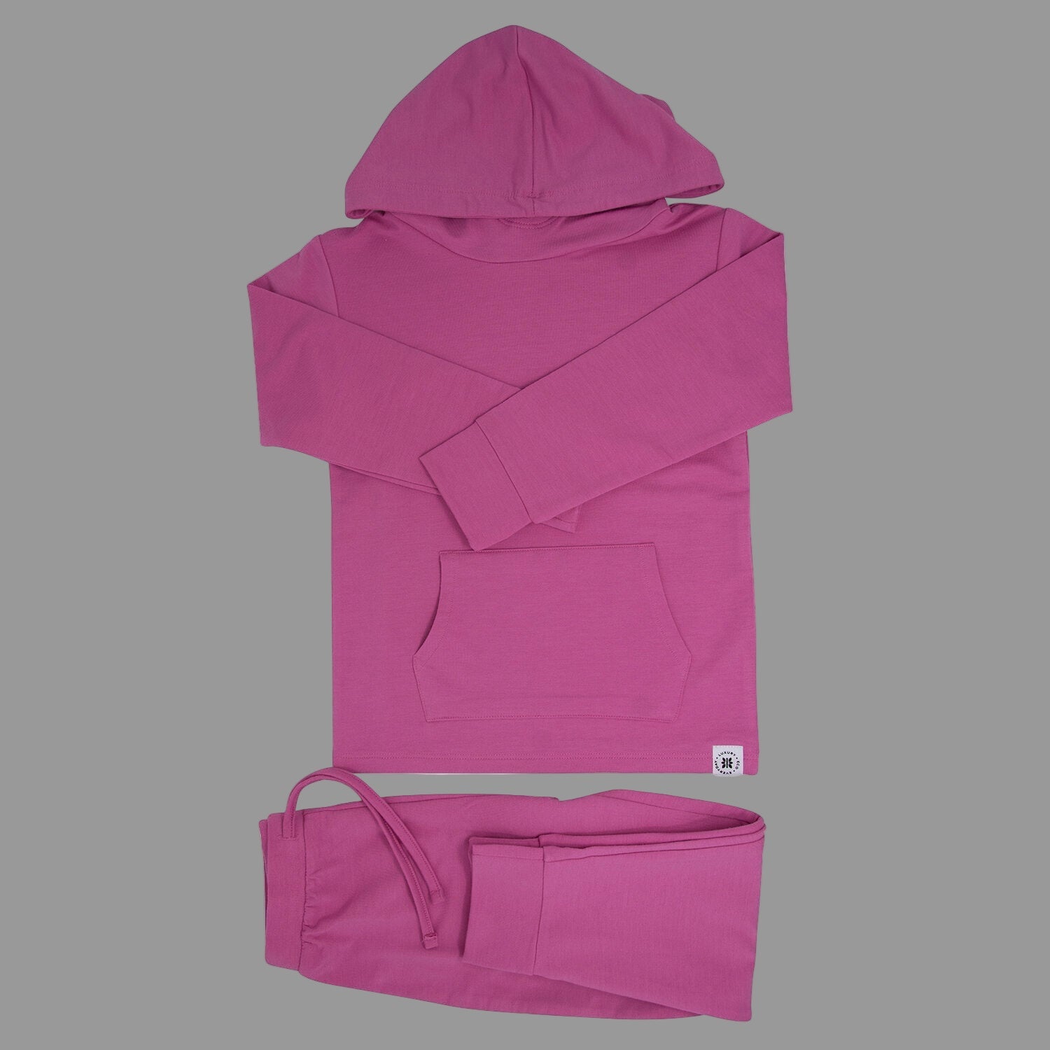 Primakind Hooded Jogger Set Raspberry Rose