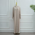 Primakind Hooded Zip-Front Abaya with Pockets
