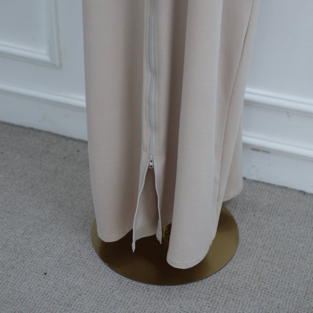 Primakind Hooded Zip-Front Abaya with Pockets