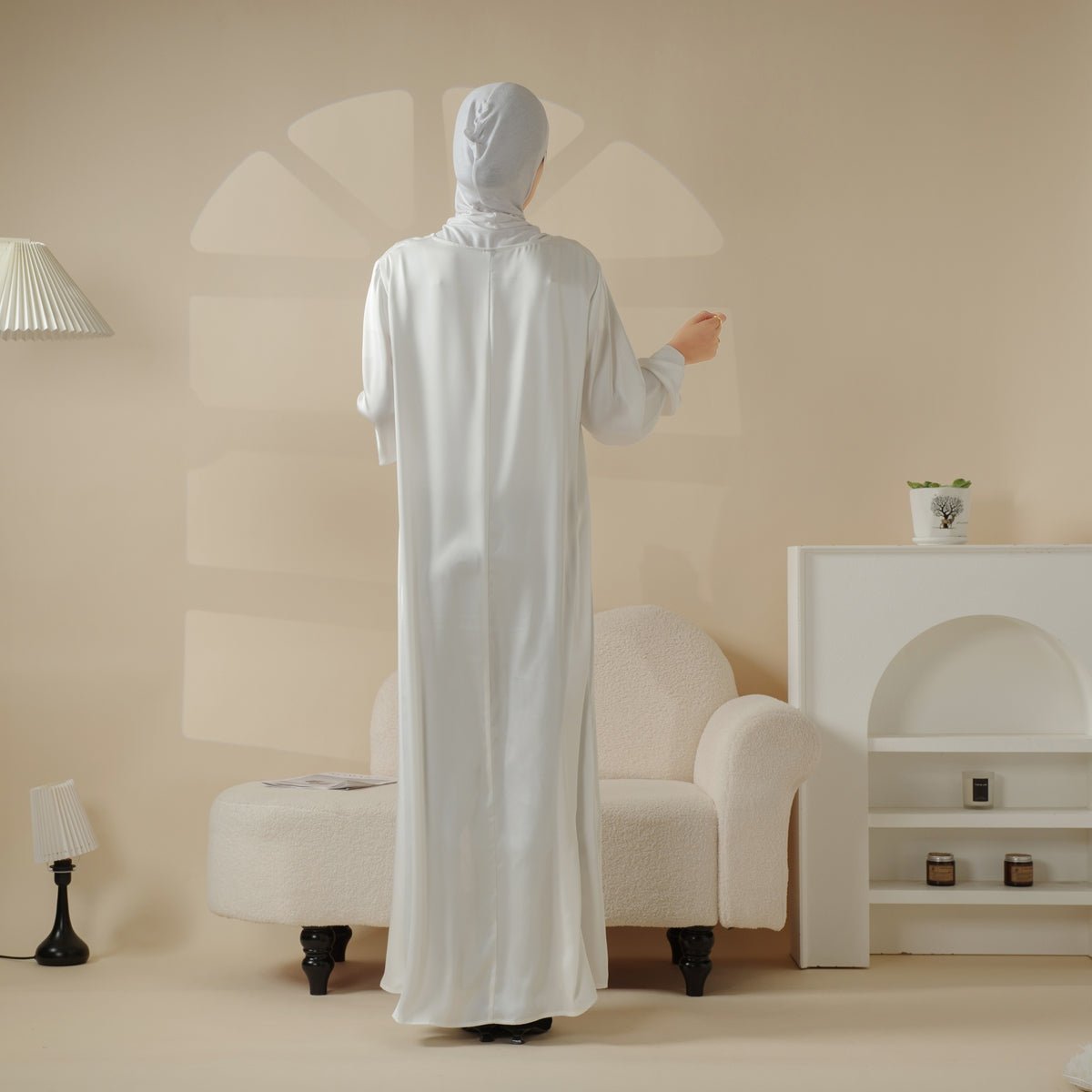 Primakind Petal Glow Hand-Embroidered Open Abaya Secret Garden Series