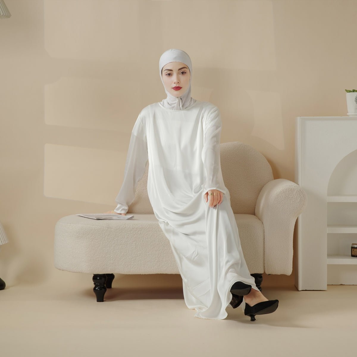 Primakind Petal Glow Hand-Embroidered Open Abaya Secret Garden Series